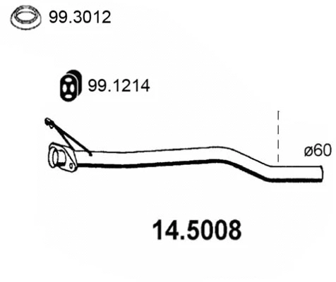 Tuyau d'échappement ASSO 14.5008