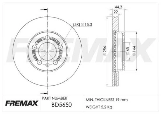 Disque de frein FREMAX BD-5650