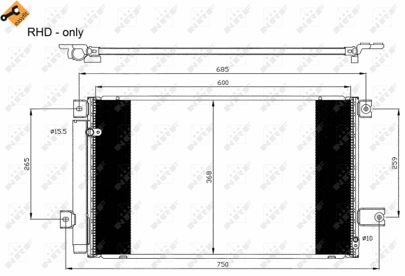 Condenseur, climatisation NRF 35629