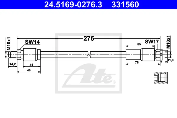 Flexible de frein ATE-APAC 24.5169-0276.3