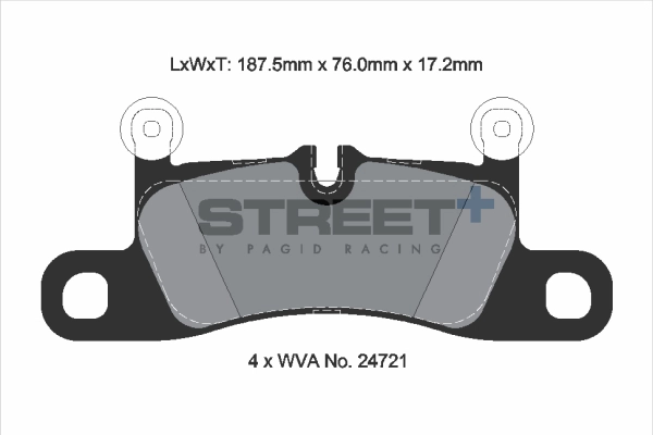 Kit de plaquettes de frein, frein à disque PAGID Racing T8091SP2001