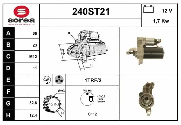 Démarreur STARTCAR 240ST21