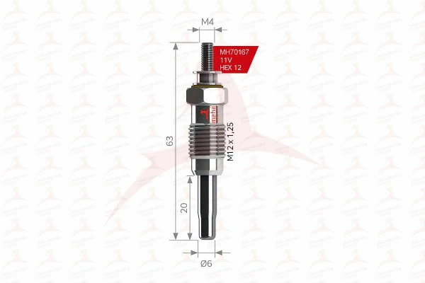 Bougie de préchauffage MEHA AUTOMOTIVE MH70167