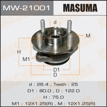 Kit de roulements de roue MASUMA MW-21001
