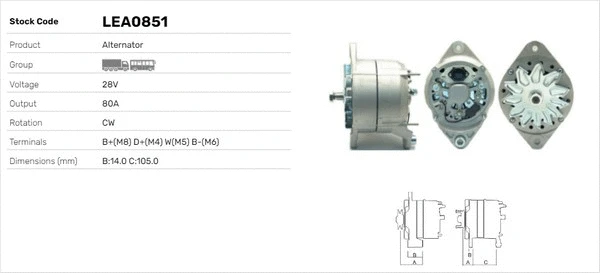 Alternateur LUSA LEA0851