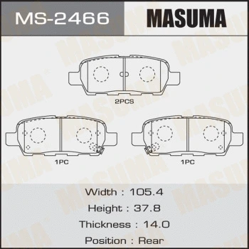Jeu de mâchoires de frein MASUMA MS-2466