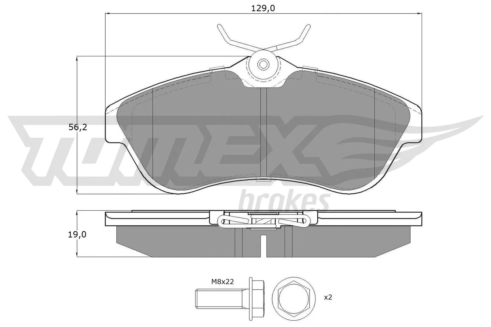 Kit de plaquettes de frein, frein à disque TOMEX Brakes TX 13-29