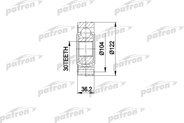 Jeu de joints, arbre de transmission PATRON PCV3540