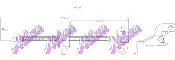 Flexible de frein KAWE H6032