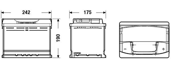 Batterie de démarrage EXIDE EA640