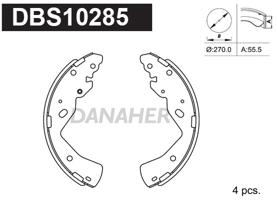 Jeu de mâchoires de frein DANAHER DBS10285
