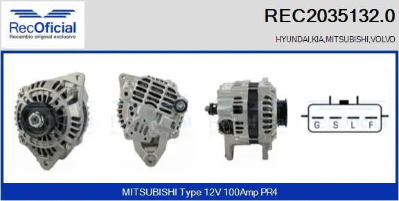 Alternateur RECOFICIAL REC2035132.0