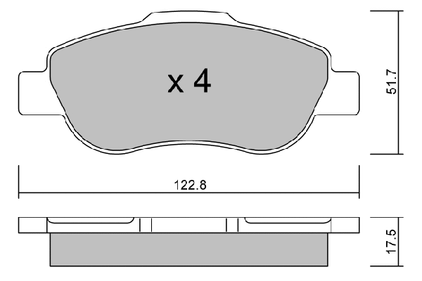 Kit de plaquettes de frein, frein à disque AISIN BPFI-1016