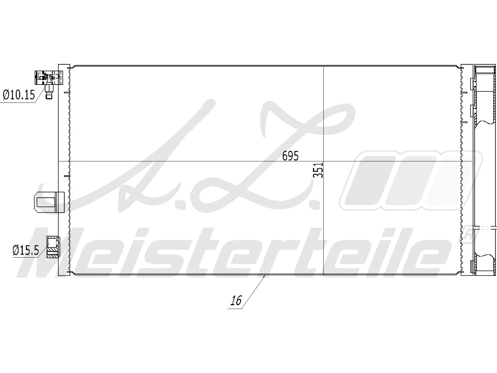 Condenseur, climatisation A.Z. Meisterteile AZMT-45-030-1499