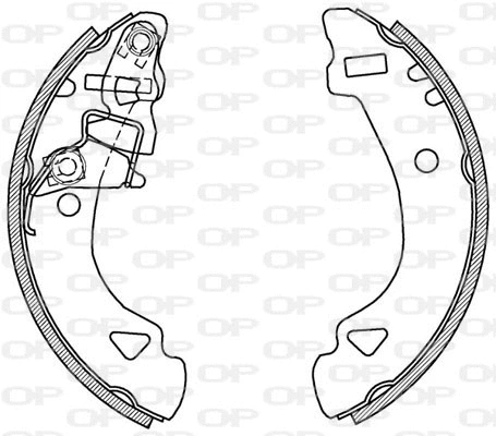 Jeu de mâchoires de frein OPEN PARTS BSA2132.00