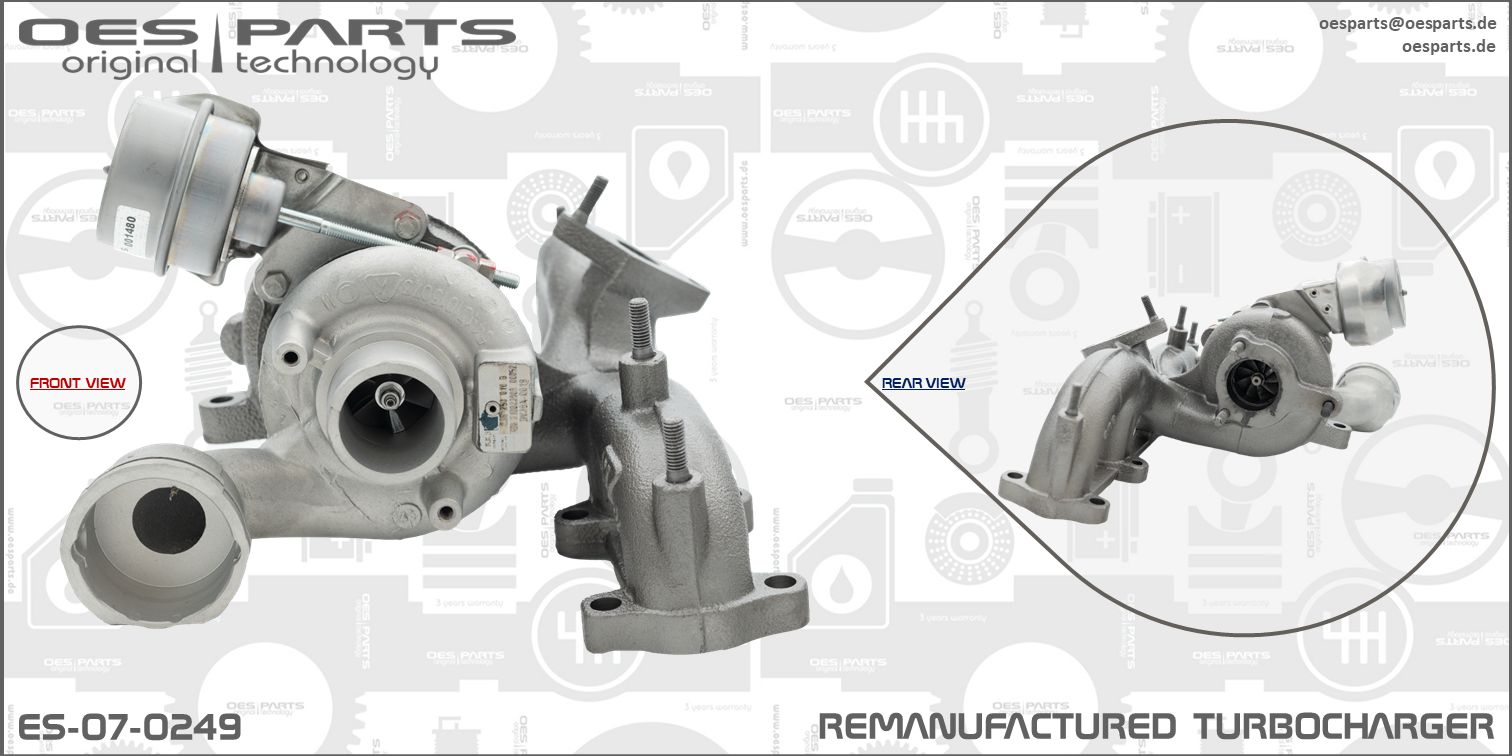 Turbocompresseur, suralimentation OES PARTS ES-07-0249