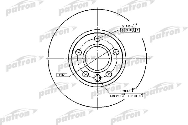 Disque de frein PATRON PBD2809
