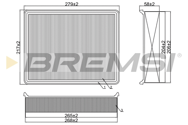 Filtre à air BREMSI FA1380