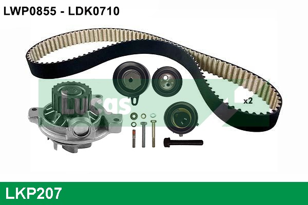 Pompe à eau + kit de courroie crantée LUCAS LKP207
