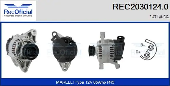 Alternateur RECOFICIAL REC2030124.0