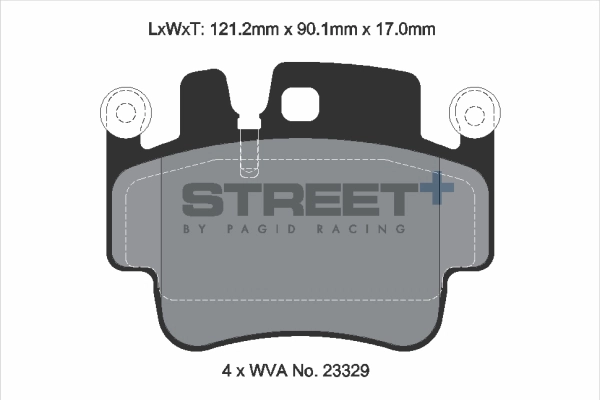 Kit de plaquettes de frein, frein à disque PAGID Racing T8028SP2001