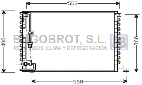 Condenseur, climatisation BUGOBROT 62-VO5073