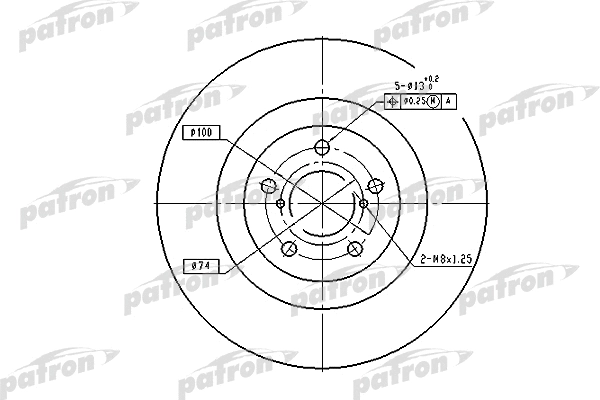 Disque de frein PATRON PBD7004