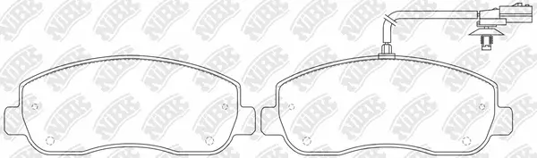 Kit de plaquettes de frein, frein à disque NiBK PN0639W