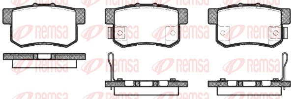 Kit de plaquettes de frein, frein à disque REMSA 0325.52
