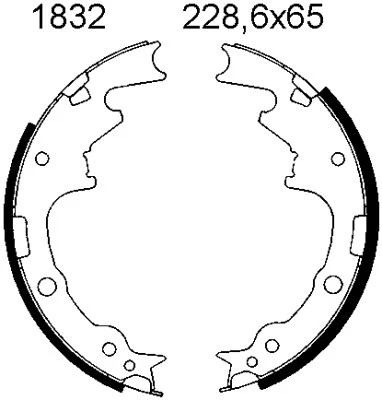 Jeu de mâchoires de frein BSF 01832