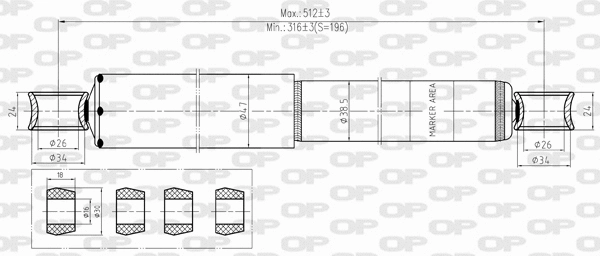 Amortisseur OPEN PARTS SAB8371.12