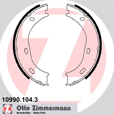 Jeu de mâchoires de frein, frein de stationnement ZIMMERMANN 10990.104.3