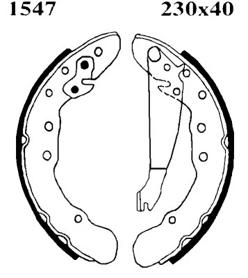 Jeu de mâchoires de frein BSF 01547