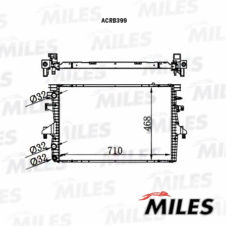 Radiateur, refroidissement du moteur MILES ACRB399