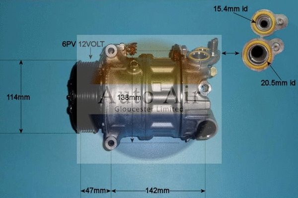 Compresseur, climatisation AUTO AIR GLOUCESTER 14-2067