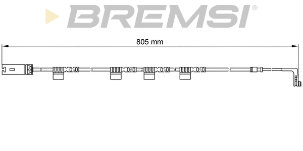 Contact d'avertissement, usure des plaquettes de frein BREMSI WI0645