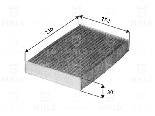Filtre, air de l'habitacle AKRON-MALÒ 1530251