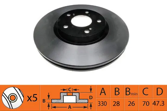 Disque de frein SB BR28131T
