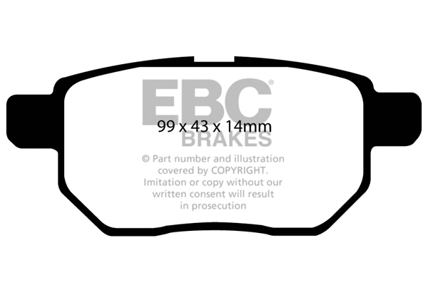 Kit de plaquettes de frein, frein à disque EBC Brakes DP21947