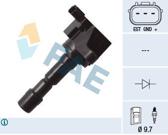 Bobine d'allumage FAE 80290