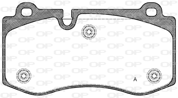 Kit de plaquettes de frein, frein à disque OPEN PARTS BPA1202.00