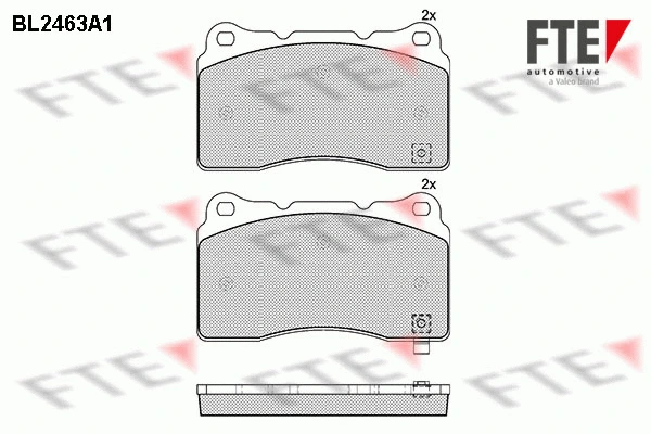 Kit de plaquettes de frein, frein à disque FTE 9010748