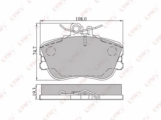 Kit de plaquettes de frein, frein à disque LYNXAUTO BD-5303
