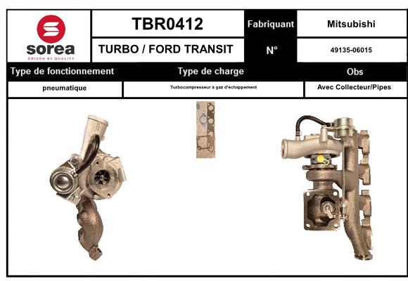 Turbocompresseur, suralimentation STARTCAR TBR0412
