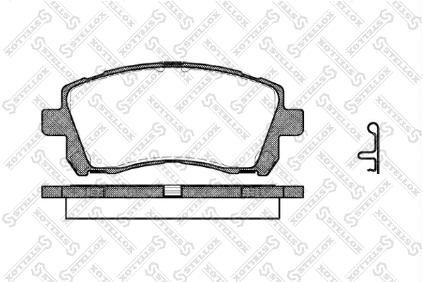 Kit de plaquettes de frein, frein à disque STELLOX 666 002B-SX