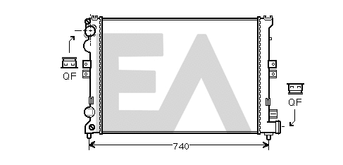 Radiateur, refroidissement du moteur EACLIMA 31R10058