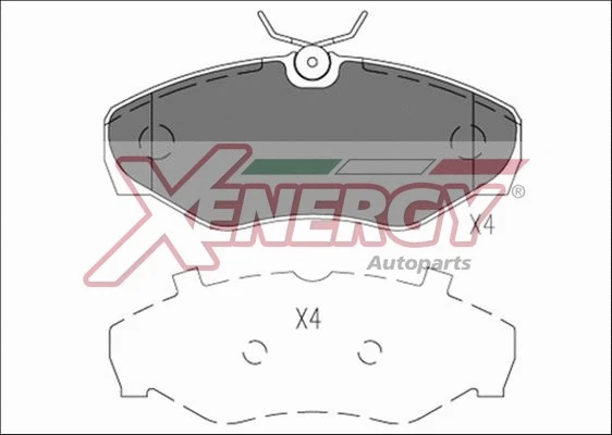 Kit de plaquettes de frein, frein à disque AP XENERGY X41198