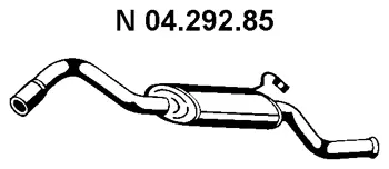 Silencieux arrière EBERSPÄCHER 04.292.85