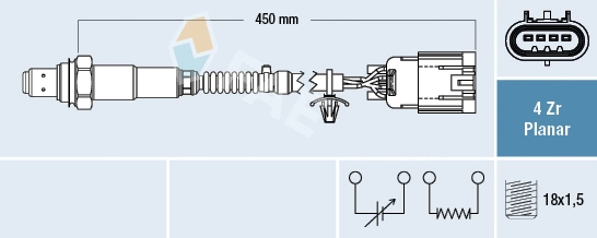 Sonde lambda FAE 77672