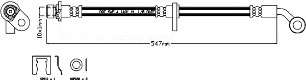 Flexible de frein JURATEK JBH1282R